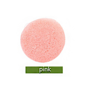 Natural Round Shap Konjac Sponge Face Cleaning Sponge (Color: Pink)